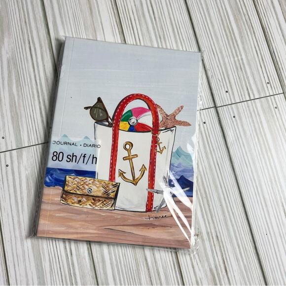 nautical Beach Theme Anchor Sail  Message Writing Notebook 80 Sheets  New - Picture 1 of 9